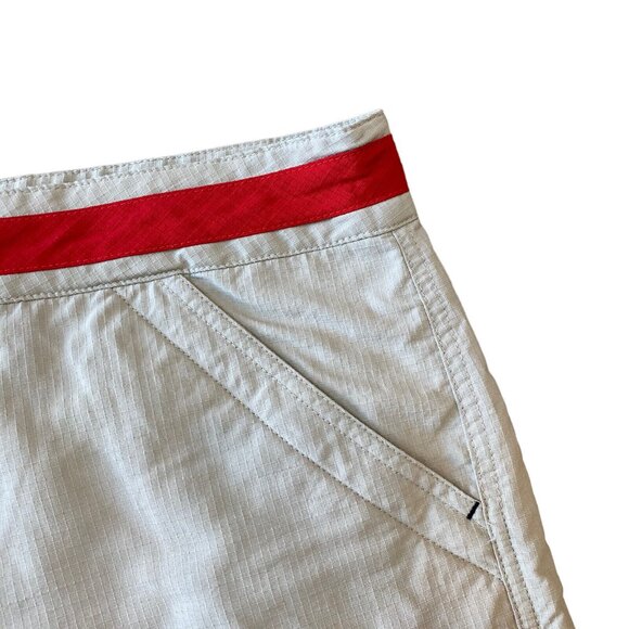 Sea Doo BRP Hybrid Shorts Mens 34 Swim Shorts Bermuda Tan Red - Picture 5 of 8